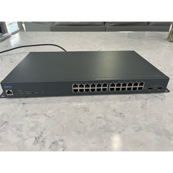 Datto L24 24 Port Gigabit PoE+ Cloud Managed L2 Switch with 2 Dual-Speed SFP - Picture 2 of 7